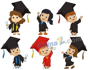 毕业卡通儿童矢量设计